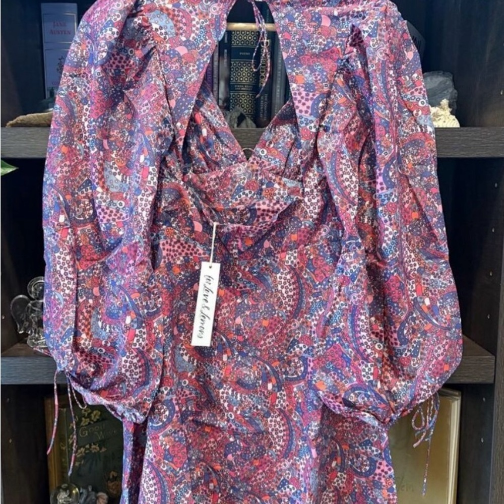 NWT For Love and Lemons Floral Multi-Color Dress Small - Picture 4 of 6